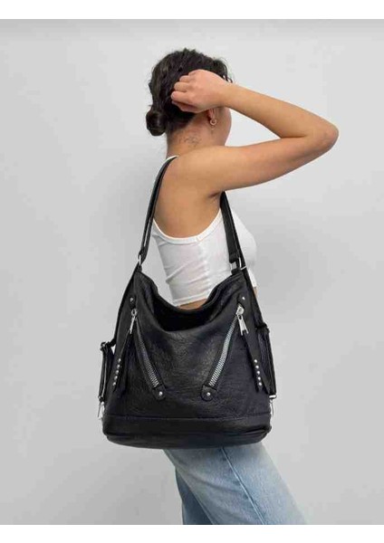 Eflanmoda Yumuşak Deri Kadın El Omuz ve Sırt Çantası fırsatları
