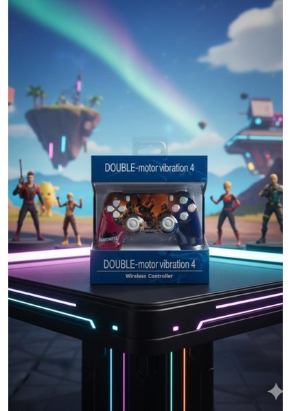 Glrtech P4A Kablosuz Oyun Kolu Double Motor Titreşimli Şarj Edilebilir Ps4 Uyumlu