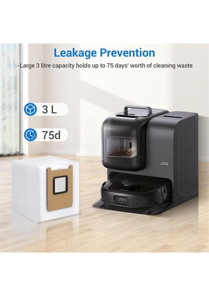 Eufy E28 OMNI/E25 Omni Robot Süpürge Için 14'lü Toz Torbası, 3l Büyük Kapasite, Ağır Hizmet Tipi 4 Katmanlı Yırtılabilir Süpürge Torbaları (Yurt Dışından) fırsatları