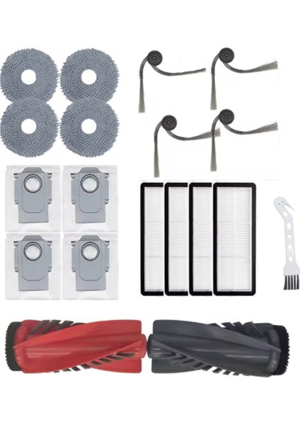 Roborock Qrevo C / Curv / Curvc / Edge / Edgec / 5AE / S5V Süpürme Ana Yan Fırça Paspas Filtre Toz Torbaları Için 18 Adet (Yurt Dışından)