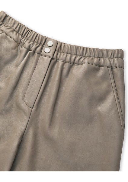 Deri Görünümlü Elastik Bel Pantolon IW6250003218003 indirimleri