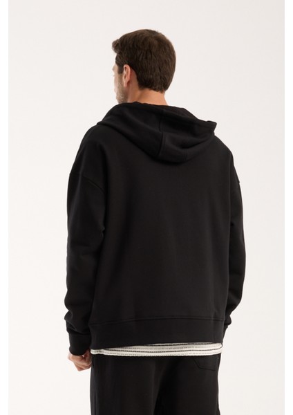 %100 Pamuk Erkek Oversize Fermuarlı Kapüşonlu Sweatshirt | Bol Kesim Hoodie fiyatları