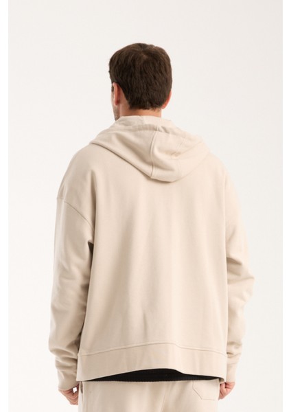 %100 Pamuk Erkek Oversize Fermuarlı Kapüşonlu Sweatshirt | Bol Kesim Hoodie fiyatları