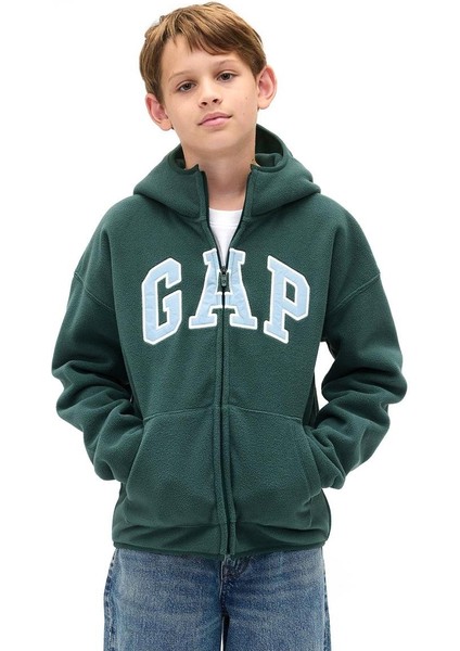 Erkek Çocuk Vintagesoft Gap Logo Fermuarlı Sweatshirt - 801449