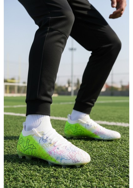 Beyaz Yeşil Bilekten Sarmalı Erkek Krampon MH-252-153 M modelleri