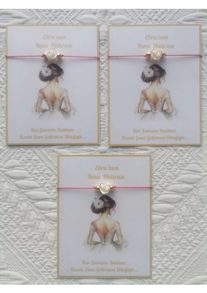 24 Adet Kişiye Özel Gül Inci Model Düğün Nikah Nişan Söz Kına Hatırası Dağıtmalık Hediyelik Bileklik fiyatları