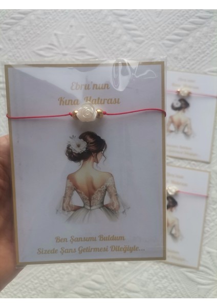 24 Adet Kişiye Özel Gül Inci Model Düğün Nikah Nişan Söz Kına Hatırası Dağıtmalık Hediyelik Bileklik indirimleri