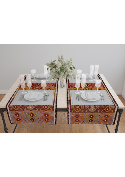 Konforlu ve Şık Kilim Motifli Masa Dekoru fiyatları