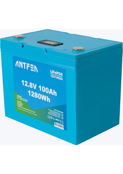 Antfea 12.8V 100AH Abs Lityum Akü Akıllı Ekran Lifepo4 fırsatları