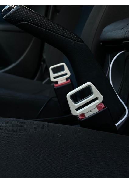 Oto Araba Beyaz Emniyet Kemeri Klipsi Gazoz Açacaklı 2 Adet