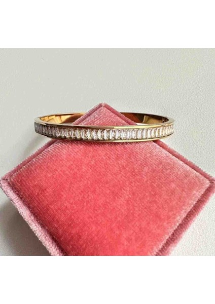 Gold Çelik Baget Taşlı Kelepçe Bileklik indirimleri