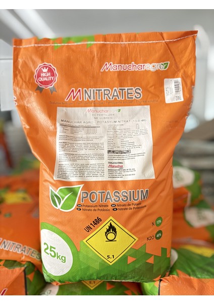 Agro Ithal Potasyum Nitrat 13-0-46 Nk Gübre | Meyve Büyütücü – Tat ve Renk Artırıcı | 25 kg