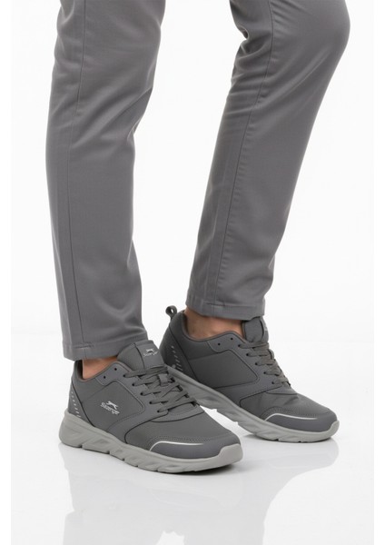 Füme Bağcıklı Hafif Esnek Cilt Erkek Spor Ayakkabı Epic M