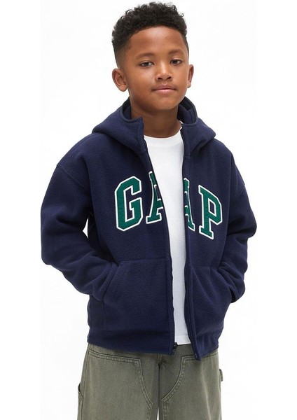 Erkek Çocuk Vintagesoft Gap Logo Fermuarlı Sweatshirt - 801449