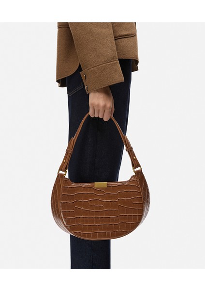 Timsah derisi görünümlü çift askılı çanta IW6250052050074 fiyatları