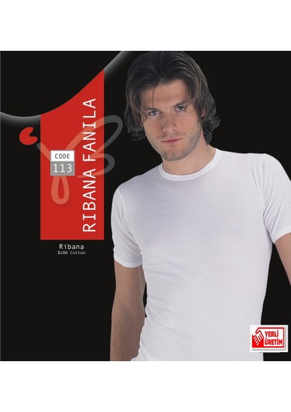 Erkek Beyaz Ribana Yarım Kol Atlet % 100 Pamuklu Fanila 3’lü Paket 113-3B fiyatları