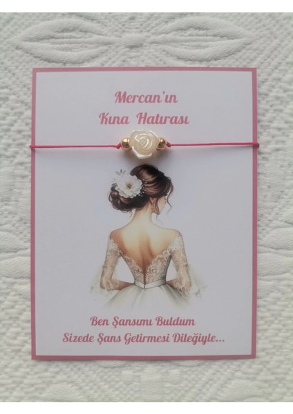 100 Adet Kişiye Özel Gül Inci Model Düğün Nikah Nişan Söz Kına Hatırası Dağıtmalık Hediyelik Bileklik fiyatları