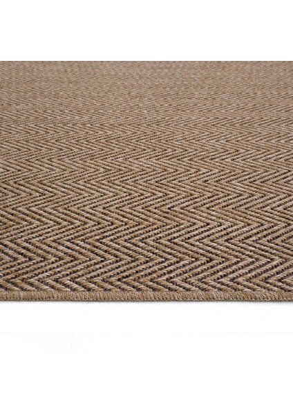 Mocha 671 Kahverengi Halı Kilim Hasır Görünüm Bohem Ince Leke Tutmayan Salon Mutfak Halısı