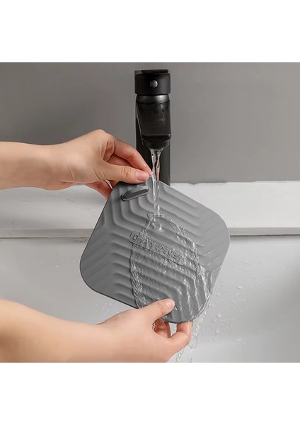 Gri Renk Kare Kötü Koku Önleyici Silikon Mat Banyo Mutfak Lavabo Balkon Gider Tıpası Kapağı fiyatları