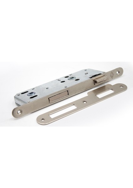 Stılo Inox Kare Rozetli Wc Kapı Kolu ve 40X23MM Saten Wc Gömme Kilit Set