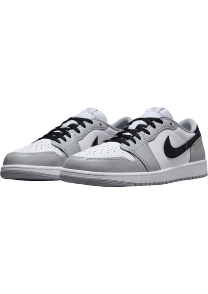 Air Jordan 1 Retro Low Og Leather Unisex Sneaker Hakiki Deri Unisex Günlük Spor Ayakkabı Beyaz Gri modelleri