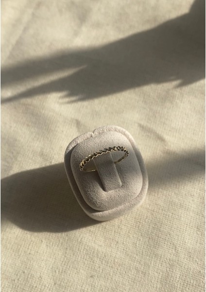 14 Ayar Altın Minimal Altıgen Yüzük