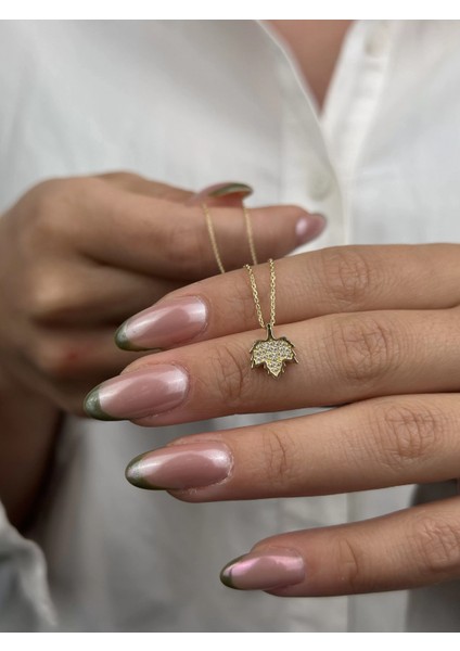 14 Ayar Altın Yaprak Kolye 601 fırsatları