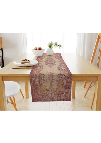 Kilim Motifli Runner & Silinebilir Servis Takımı 33X100 cm fiyatları