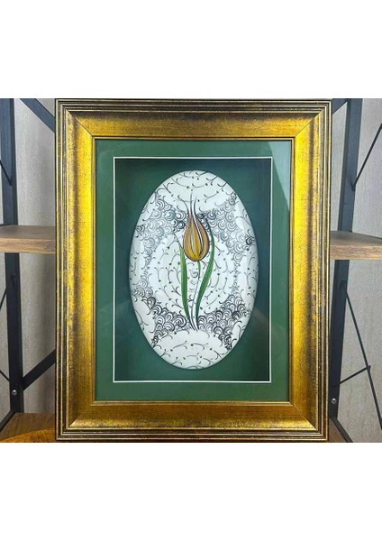 Kültürel Temsil Hediyesi – Sarı Lale ve Haliç Motifli Iznik Çini Pano