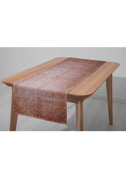 Rustik Şıklıkta Runner ve Silinebilir Servis Takımı 33X100 cm