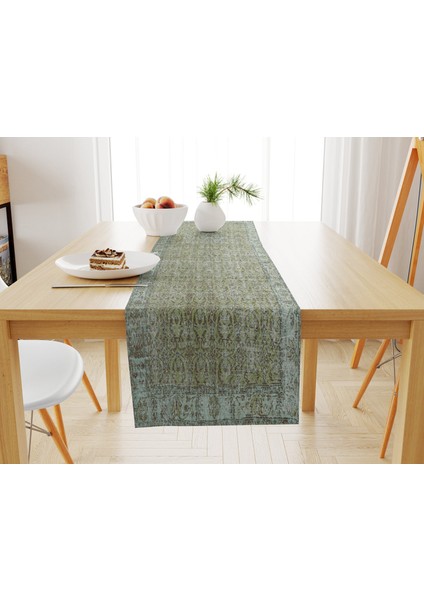 Dijital Baskılı Kilim Desenli Yıkanabilir Runner