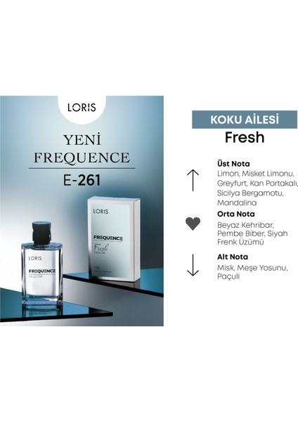 E-261 Frequence Erkek Parfüm Edp 50 ml fiyatları
