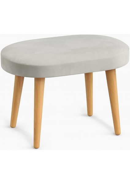 Modern Ahşap Ayaklı Ekru Beyaz Babyface Puf Tabure Sehpa Bench fiyatları