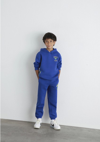 Minecraft Baskılı Mavi Sweatshirt 6S10174-70896 modelleri