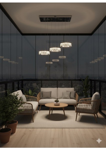 Plaket Kristal Taş Işlemeli Krom Paslanmaz Ledli Avize 20 cm Yemek Masası modelleri