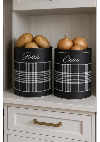 Pat. Soğan Kovası DC-6767 Siyah Ekose Metal fiyatları