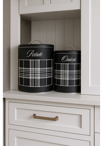 Pat. Soğan Kovası DC-6767 Siyah Ekose Metal modelleri