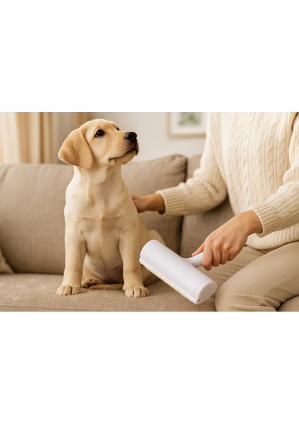 Kedi Köpek Tüy Toplama Aleti – Hazneli ve Tekrar Kullanılabilir