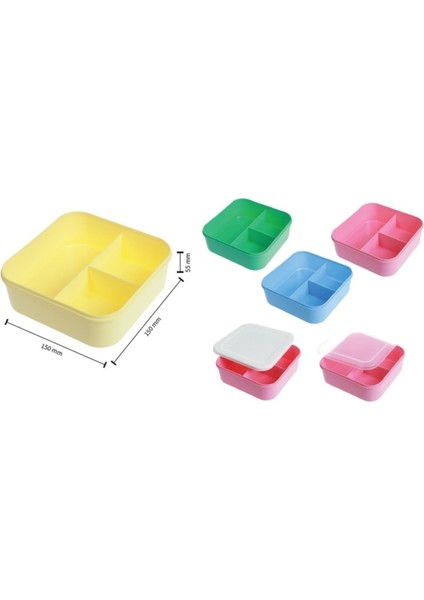 Saklama Kabı Kare 3 Bölmeli fiyatları