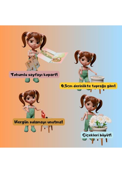 Ayşe ve Meraklı - Çiçek Ekiyor