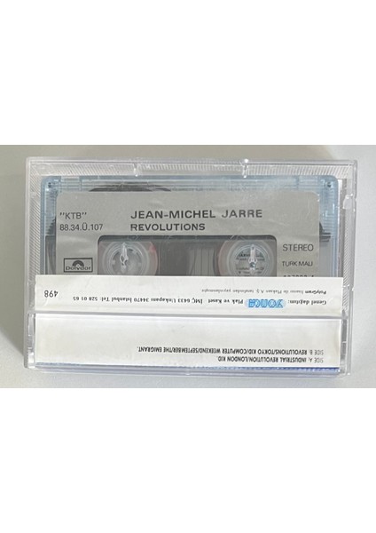 Jean Michel Jarre Revolutions Kaset (Orijinal Dönem Baskı Kaset) fiyatları