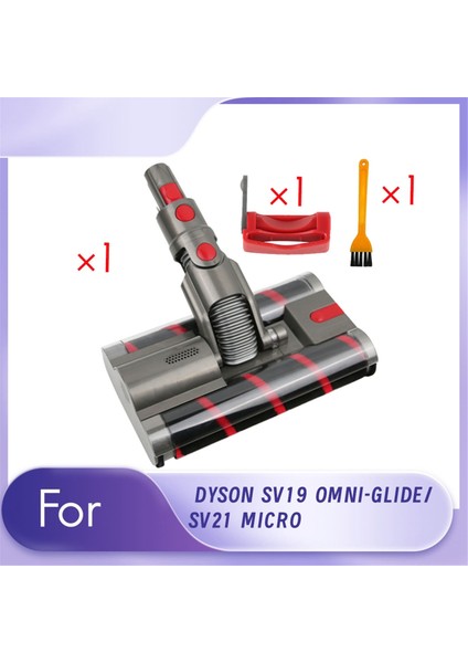 Dyson SV19 OMNI-GLIDE/SV21 Mıcro Çift Silindirli Fırça + Anahtar Kilit Seti Elektrikli Süpürge Başlığı Için Yumuşak Silindirli Temizleme Başlığını Değiştirin (Yurt Dışından)