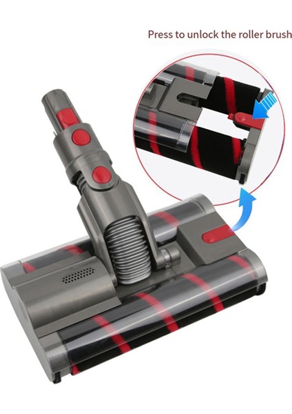 Dyson SV19 OMNI-GLIDE/SV21 Mıcro Çift Silindirli Fırça + Anahtar Kilit Seti Elektrikli Süpürge Başlığı Için Yumuşak Silindirli Temizleme Başlığını Değiştirin (Yurt Dışından) modelleri