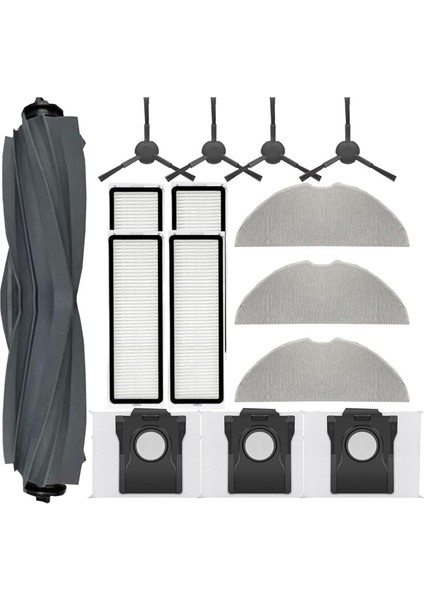 Mova S10 Plus Robot Süpürge Için Aksesuar Kitleri Yedek Parçalar Ana Yan Fırça Hepa Filtreler Paspas Pedleri Toz Torbaları (Yurt Dışından)