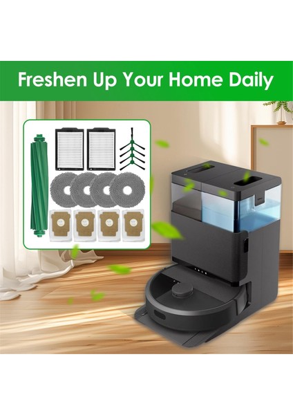 Irobot Roomba Plus 505 COMBO/405 Combo Elektrikli Süpürge Aksesuarları Için 15 Adet Ana Yan Fırça Filtreleri Paspas Pedi Toz Torbası (Yurt Dışından) fırsatları
