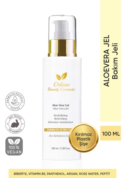 Aloe Vera Jel – Nemlendirici, Yatıştırıcı ve Gözenek Sıkılaştırıcı Jel 100 ml