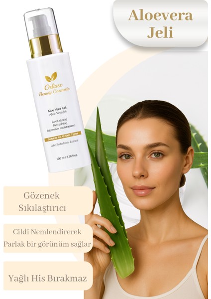 Aloe Vera Jel – Nemlendirici, Yatıştırıcı ve Gözenek Sıkılaştırıcı Jel 100 ml fiyatları