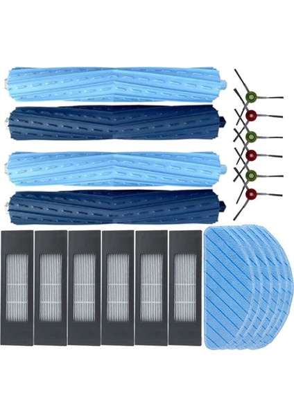 Ecovacs Deebot T9 Aıvı / T9 Aıvı+ Robot Süpürge Parçaları Için 22 Adet Yedek Ana Yan Fırça Filtre Paspas Bezi (Yurt Dışından) modelleri