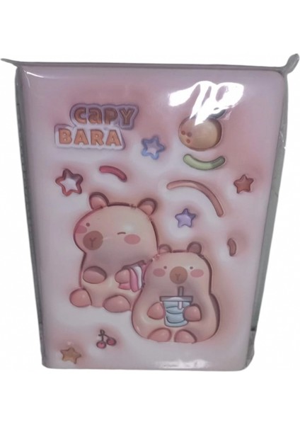 Puffy ( 14*20 Cm) 80 Yaprak Çizgili Hatıra Defteri ( Capy Bara)