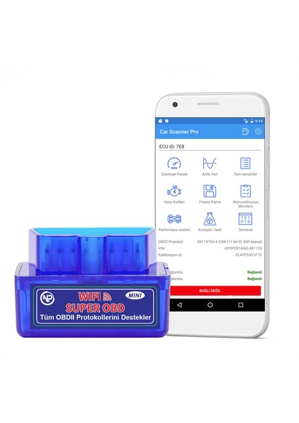 NPC12 Türkçe Obdıı/eobd+Can Modlu Araç Arıza Tespit/silme Cihazı